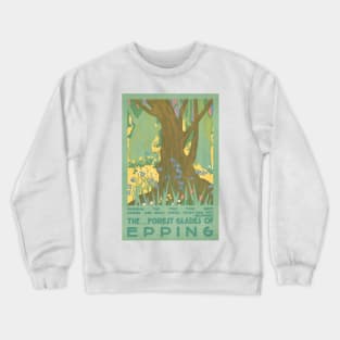 The Forest Glades of Epping, by Edward McKnight Kauffer, 1920 Crewneck Sweatshirt